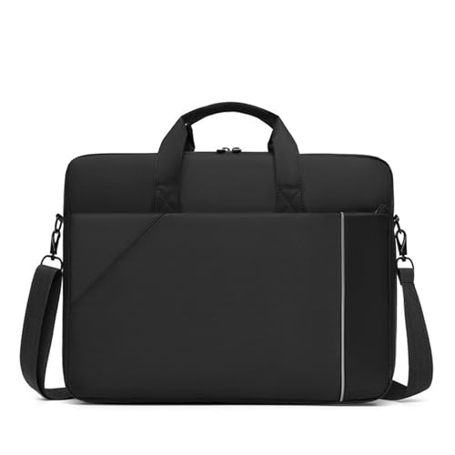 YIZITU Laptoptasche mit mehreren Fächern, Handtasche, Notebook-Hülle für Arbeit und Studium, Laptop-Hülle, Schwarz , One Size von YIZITU