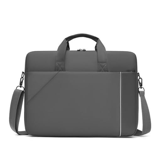 YIZITU Laptoptasche mit mehreren Fächern, Handtasche, Notebook-Hülle für Arbeit und Studium, Laptop-Hülle, grau, One Size von YIZITU