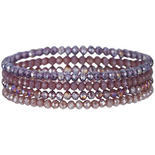 YIZITU Lebendiges Perlen-Set, dehnbar, mehrschichtiges Design, modisches Statement-Schmuck-Accessoire für trendige Frauen von YIZITU