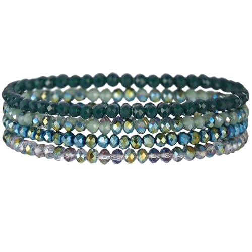 YIZITU Lebendiges Perlen-Set, dehnbar, mehrschichtiges Design, modisches Statement-Schmuck-Accessoire für trendige Frauen von YIZITU