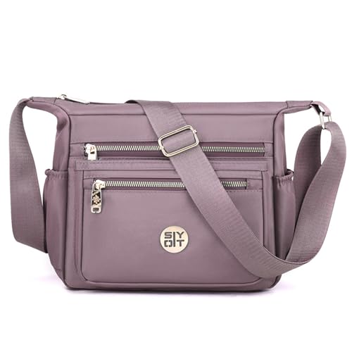 YIZITU Leichte Damen-Umhängetasche, funktionelle Mädchentasche, praktischer und modischer Reisebegleiter, groß und modisch, für Damen, violett, One Size YIZITU Leichte Damen-Umhängetasche, funktionelle Mädchentasche, praktischer und modischer Reisebegleiter, groß und modisch, für Damen, violett, One Size von YIZITU