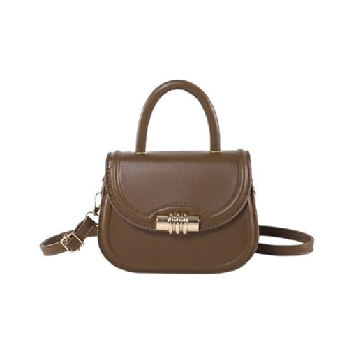 YIZITU Leichte Damen-Umhängetasche, klein, PU-Leder, Satteltasche, Umhängetasche, Geldbörse für den täglichen Gebrauch, coffee, One Size von YIZITU
