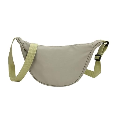 YIZITU Leichte Nylon-Umhängetasche für Damen und Herren, stilvolle Dumpling Sling Bag für Reisen und den täglichen Gebrauch, grün von YIZITU