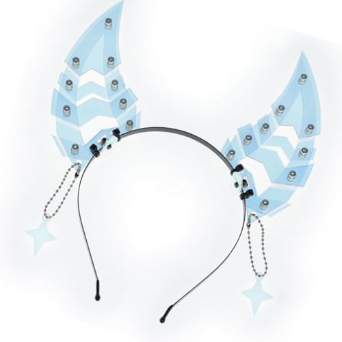YIZITU Leichtes Haarband In Punkstilen Cosplay Haarakesorien Kopfbekleidung Kostüm Haardekoration Für Festivals Und Partys Transparent Stilvolle Kopfstücke von YIZITU