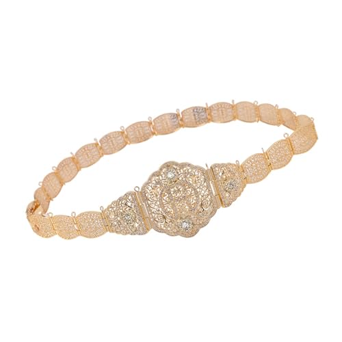 YIZITU Marokkanischer Charme Körperkette Taillenschmuck Für Frauen Metallic Belly Chain Taille Ornament Hochzeitsfeier Accessoires Exotischer Körperschmuck von YIZITU