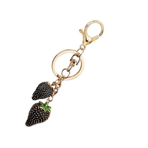 YIZITU Mehrzweck-Charm-Anhänger Erdbeer-Accessoire für Handtaschen, stabiles Harz, Metall, tragbar und trendig, trendiges mobiles Accessoire für Damen von YIZITU