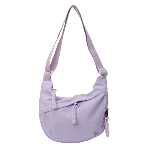YIZITU Mehrzweck-Umhängetasche aus Segeltuch mit großem Staufach und mehreren Taschen für Studenten und professionelle Canvas-Tasche, violett, One Size von YIZITU