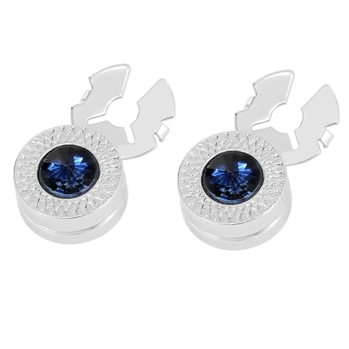 YIZITU Metall Shirt Knopfabdeckungen Runde Manschettenknöpfe Katzen Sehknopfabdeckungen Business Manschettenlinks Für Blusen Dekoration Katzen Eye Runde Manschettenknöpfe Business Manschettenlinks von YIZITU