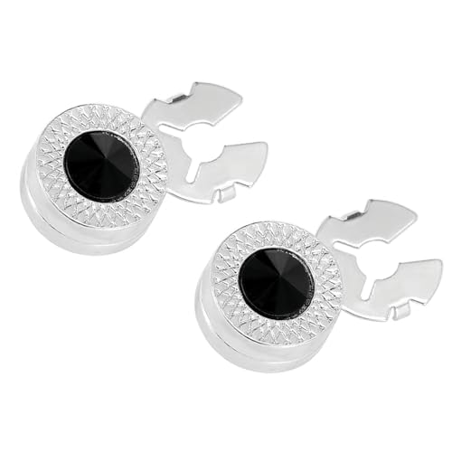 YIZITU Metall Shirt Knopfabdeckungen Runde Manschettenknöpfe Katzen Sehknopfabdeckungen Business Manschettenlinks Für Blusen Dekoration Katzen Eye Runde Manschettenknöpfe Business Manschettenlinks von YIZITU