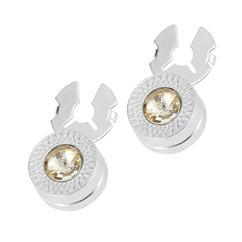 YIZITU Metall Shirt Knopfabdeckungen Runde Manschettenknöpfe Katzen Sehknopfabdeckungen Business Manschettenlinks Für Blusen Dekoration Katzen Eye Runde Manschettenknöpfe Business Manschettenlinks von YIZITU