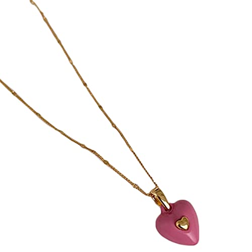 YIZITU Modeliebe Herz Anhänger Halskette Jubiläum Geburtstag Weihnachten Schlüssel Schlüsselbeutel Ketten Halsketten Für Frau Mutter Freundin Liebe Halsketten Für Frauen von YIZITU