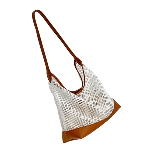 YIZITU Moderne, hohle Strick-Umhängetasche, atmungsaktiv, strukturierte Oberflächen, reichlich Stauraum, Handtasche für Pendler und Business, geräumige Unterarmtasche, braun, One Size YIZITU Moderne, hohle Strick-Umhängetasche, atmungsaktiv, strukturierte Oberflächen, reichlich Stauraum, Handtasche für Pendler und Business, geräumige Unterarmtasche, braun, One Size von YIZITU