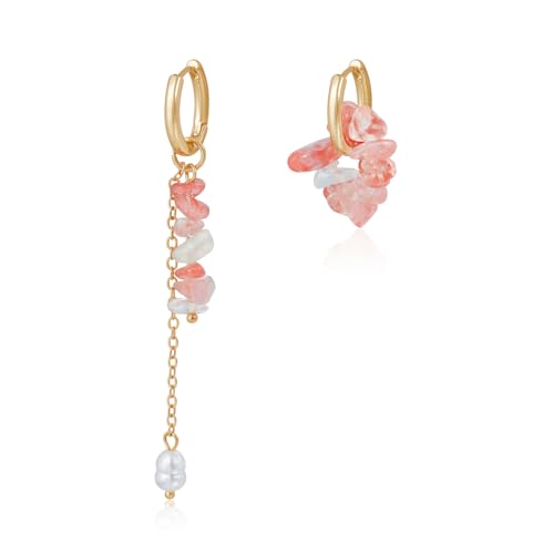 YIZITU Moderne Leichtmetallschmuck Kits Kristall Halskette Passende Ohrringe Für Frauen Geschenk Anspruchsvoller Modeaccessoire Minimalist Rose Quarz Schmuck Set von YIZITU