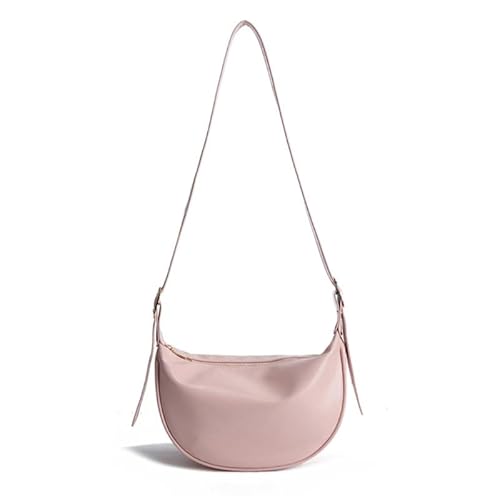 YIZITU Modische Achseltasche, PU-Crossbody-Tasche für Mädchen, Frauen, Halbmond-Taschen, Damen-Geldbörse, Unterarm-Tragetasche, rose von YIZITU