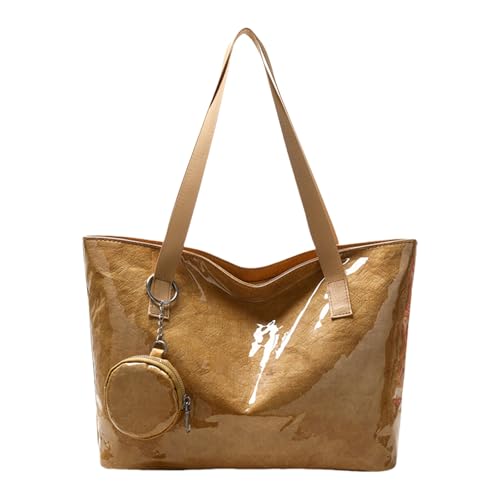 YIZITU Modische Achseltasche, große Kapazität, einfache Handtasche, Damen, Pendeln, stilvolle Achseltasche, modische Achseltasche, große Kapazität, Handtasche für den Alltag, gelb, One Size YIZITU Modische Achseltasche, große Kapazität, einfache Handtasche, Damen, Pendeln, stilvolle Achseltasche, modische Achseltasche, große Kapazität, Handtasche für den Alltag, gelb, One Size von YIZITU