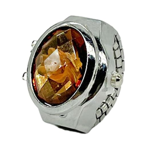 YIZITU Modische Finger Uhr Elastiziergurt Uhr Fingerschmuckuhr Einzigartige Ringe Uhrenform Ringe Legierungsmaterial Frauen Frauen von YIZITU