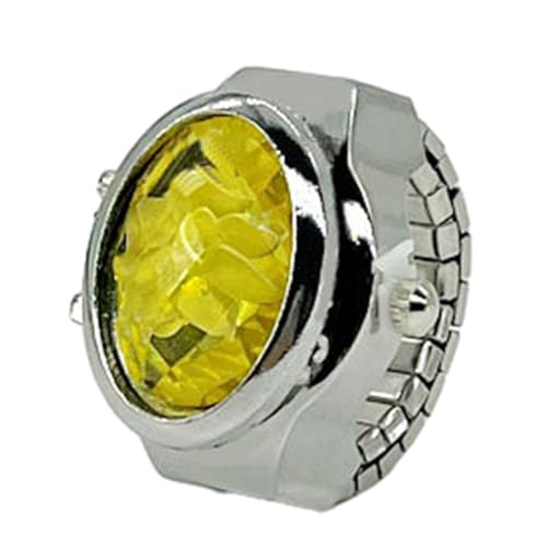 YIZITU Modische Finger Uhr Elastiziergurt Uhr Fingerschmuckuhr Einzigartige Ringe Uhrenform Ringe Legierungsmaterial Frauen Frauen von YIZITU