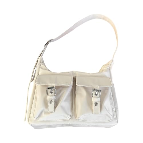 YIZITU Modische Nylon-Umhängetasche für Damen und Mädchen, Crossbody-Tasche, Reisetasche, Achseltasche für lässige Ausflüge, Mädchen, Nylon-Unterarmtasche, beige, One Size YIZITU Modische Nylon-Umhängetasche für Damen und Mädchen, Crossbody-Tasche, Reisetasche, Achseltasche für lässige Ausflüge, Mädchen, Nylon-Unterarmtasche, beige, One Size von YIZITU