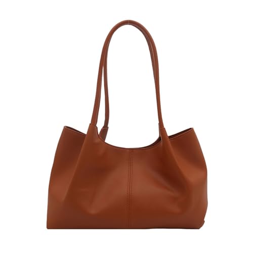 YIZITU Modische Pendlertasche für Damen aus PU-Leder bietet reichlich Platz und Funktionalität für tägliche Aktivitäten, Damen-Handtasche, braun, One Size von YIZITU
