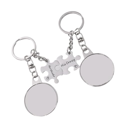 YIZITU Modische Sublimationsdruck-Schlüsselanhänger, doppelseitig, tragbar, für personalisierte Geschenke, 2 Stück von YIZITU