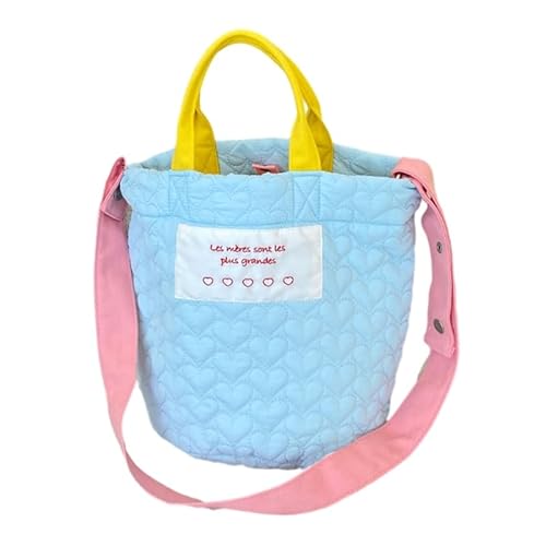 YIZITU Modische Tasche mit großem Fassungsvermögen, Umhängetasche, für Mädchen und Damen, trendige Reisetasche, blau von YIZITU