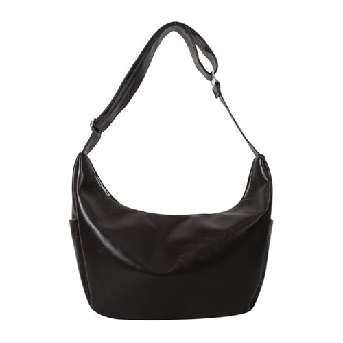 YIZITU Modische Umhängetasche, große Knödeltasche, PU-Umhängetasche, Umhängetasche für Damen, Dating, Reisen, Arbeit, stilvoll und vielseitig, coffee, One Size von YIZITU
