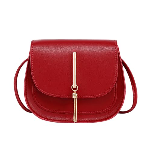 YIZITU Modische Umhängetasche mit Fransen, PU-Schultertasche, geeignet für lässige und formelle Anlässe, Tasche für modebewusste Verbraucher, C, One Size von YIZITU