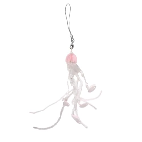 YIZITU Modischer Quallen-Fransen-Anhänger, Schlüsselanhänger, Handy-Charm, bunt, Geldbörse, Zubehör von YIZITU