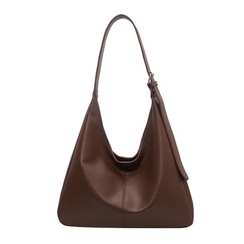 YIZITU Multifunktionale Damen Umhängetasche Stilvolle PU Tote Tasche für verschiedene Anlässe für Profis Studenten und Achsel-Umhängetasche, coffee, One Size von YIZITU