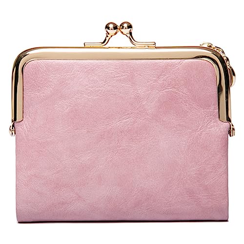 YIZITU Multifunktionale PU Kreditkarten Geldbörse Kartenhalter Business Geschenk Kleingeld Tasche für Frauen Münzgeldbörse Geldtasche Retro Geldbörse, a, Mass Beauty von YIZITU
