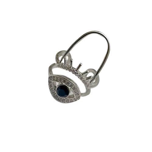 YIZITU Nagelringe aus Kupferlegierung im Gothic-Stil, mit aufwendigen Wimpern-Details, für Halloween-Kostüm, Mode-Accessoires, Wimpern-Detail, Teufel, No eyelashes, Wie beschrieben, Wie beschrieben von YIZITU