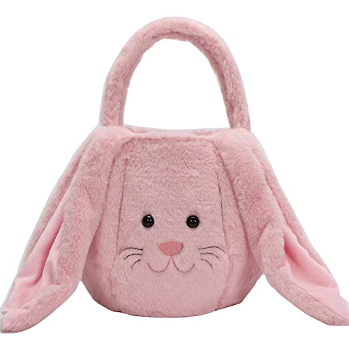 YIZITU Ostereier-Korb, niedliche Tragetaschen, Ostertaschen, Geschenke, Tragetasche, Kinder-Tragetasche mit langem Plüsch-Festival von YIZITU