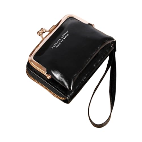 YIZITU PU-Geldbörse mit Handgelenk, Kartenhalter, Reißverschluss, Geldbörse, für Damen, Clutch, tragbar, mehrere Fächer, Münzgeldbörse, Ledergeldbörse, Schwarz , Mass Beauty YIZITU PU-Geldbörse mit Handgelenk, Kartenhalter, Reißverschluss, Geldbörse, für Damen, Clutch, tragbar, mehrere Fächer, Münzgeldbörse, Ledergeldbörse, Schwarz , Mass Beauty von YIZITU