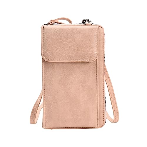 YIZITU PU-Leder Geldkartenhalter Handy-Tasche Geldbörse Tasche Mädchen Frauen Haspe Schultertasche Handtasche Mode Crossbody Leder, a, One Size von YIZITU