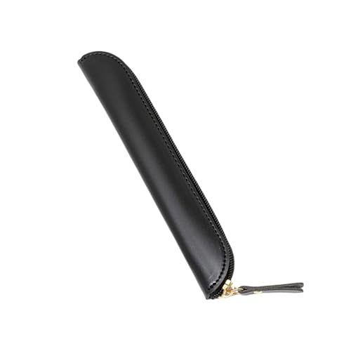 YIZITU PU-Leder-Stifthalterhülle, handgefertigt, Schutzhüllen, Stifteetui, Schutzhülle für Kugelschreiber, Bleistifte, Schreibtisch-Organizer, Schwarz von YIZITU