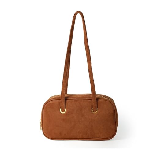 YIZITU PU Leder Umhängetasche Unterarmtaschen Handtasche geeignet für Profis, Studenten und Reiseliebhaber Vielseitige Tasche für die Arbeit, braun, One Size von YIZITU