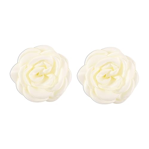 YIZITU Perlen Halsketten/Blumenohrringe Anhänger Perlen Halshöfchen/Ohrringe Mit Satinblume Perfekte Geschenk Für Mädchen Kinder Camellia Halskette von YIZITU
