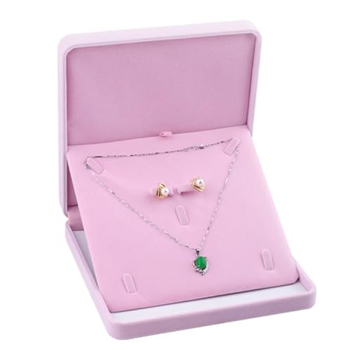 YIZITU Praktische Reisekoffer Tragbare Aufbewahrungsbox Für Ringe/Ohrringe/Halskette/Armband Stilvoller Schmuckbehälter Für Frauen Transparente Schmuckschachtel von YIZITU