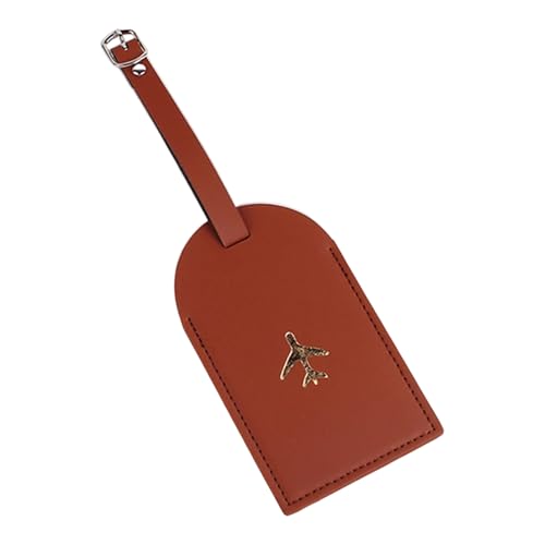 YIZITU Pu Leder Privatsphäre Schutz Tasche Tag Gepäck Taschen für Koffer PU Leder Reise Kreuzfahrt Gepäck Tag Damen Herren Privatsphäre Tasche Tag, Kaffeebraun, One Size von YIZITU