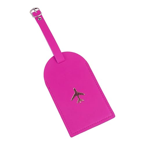 YIZITU Pu Leder Privatsphäre Schutz Tasche Tag Gepäck Taschen für Koffer PU Leder Reise Kreuzfahrt Gepäck Tag Damen Herren Privatsphäre Tasche Tag, rosarot, One Size von YIZITU