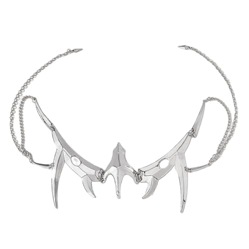 YIZITU Punk Unregelmäßige Fetische Maske Gothic Punk Mechanical Alien Fluid Face Accessoires Ohrringe Party Schmuck Für Frauen Metallmaske Für Erwachsene von YIZITU