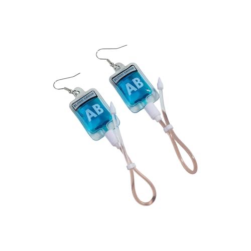 YIZITU Realistische Gefälschte Blutohrringe Mit Flüssiger Bewegung Kleines Starkes Kostümschmuckzubehör Für Dark Night Party Harz Flüssigohrringe von YIZITU