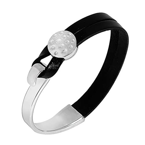 YIZITU Retro Lederarmband Layer Paar Armbandmanschette Wickel Seilband Für Männer Freund Valentine Geschenk Lederarmbänder Für Männer Frauen Manschetten Geflochten von YIZITU