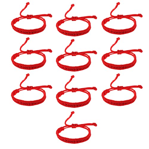 YIZITU Rotes Seilarmband Frauen Seilarmband Verstellbare Armbänder Schmuck Freundschaft Paar Armbänder Legierungsmaterial Schmuck Für Männer von YIZITU