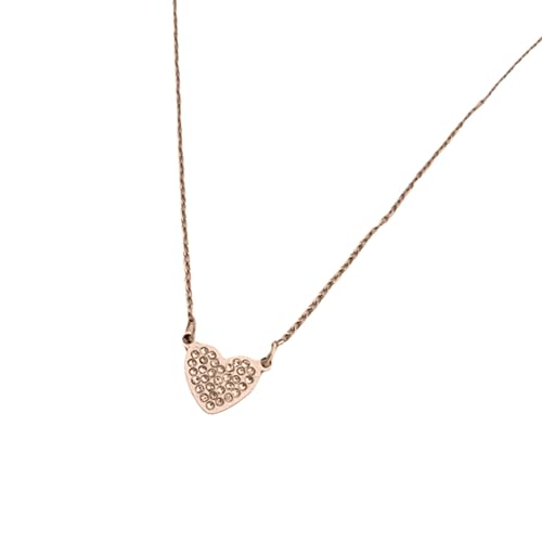 YIZITU Schatz Halskette Mit Diamonds Inlays Elegant Designs High End Stahl Tragbares Zubehör Für Trendige Damen Bequeme Halskette von YIZITU