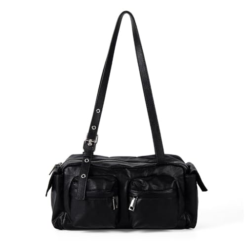 YIZITU Schlichte Handtasche unter dem Arm, süße Clutches Geldbörse mit Reißverschluss, Schultertaschen für Frauen und Mädchen, Geschenke, Schultertasche für Frauen, Schwarz , One Size YIZITU Schlichte Handtasche unter dem Arm, süße Clutches Geldbörse mit Reißverschluss, Schultertaschen für Frauen und Mädchen, Geschenke, Schultertasche für Frauen, Schwarz , One Size von YIZITU