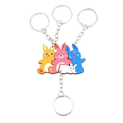 YIZITU Schlüsselanhänger mit Tiermotiven, Taschenanhänger-Set, Familie, Legierung, Geschenk für Familienmitglieder, stilvolles Schlüsselanhänger-Set von YIZITU