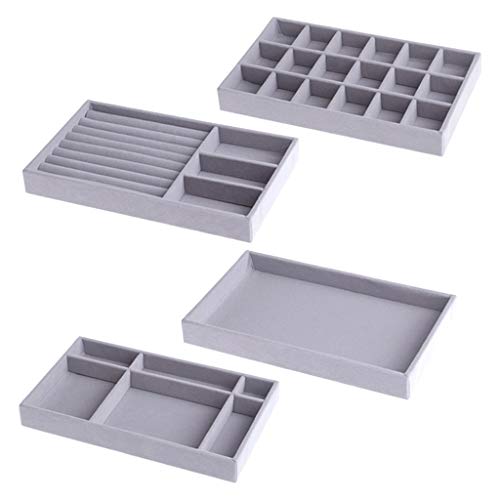 YIZITU Schmucktabletts Stapelbare Showcase Display Drawer Organizer Lagerung Mehrzweck Mehrere Kombinationen Mit Schmuckaufbewahrung Mit Großer Kapazität von YIZITU