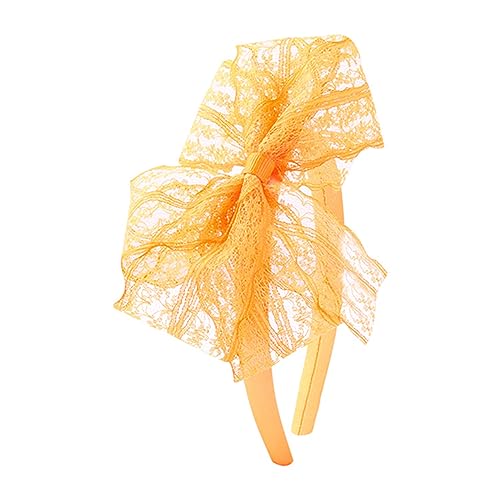 YIZITU Schöne Spitzenhaarbänder Fotostand Requisiten Spitze Kopfband Party Kopfstück Large Bow Stirnband Für Musikfestivals Haarzubehör Für Mädchen Stirnbänder von YIZITU