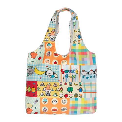 YIZITU Shopper Bag Shopping Bag Large Capacity Handbag Cartoon Print Shoulder Trendy School Book For Girl Women Large Capacity Single Shoulder, a, One Size von YIZITU